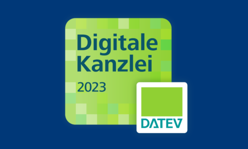 Logo DATEV, Auszeichnung Digitale Kanzlei 2023